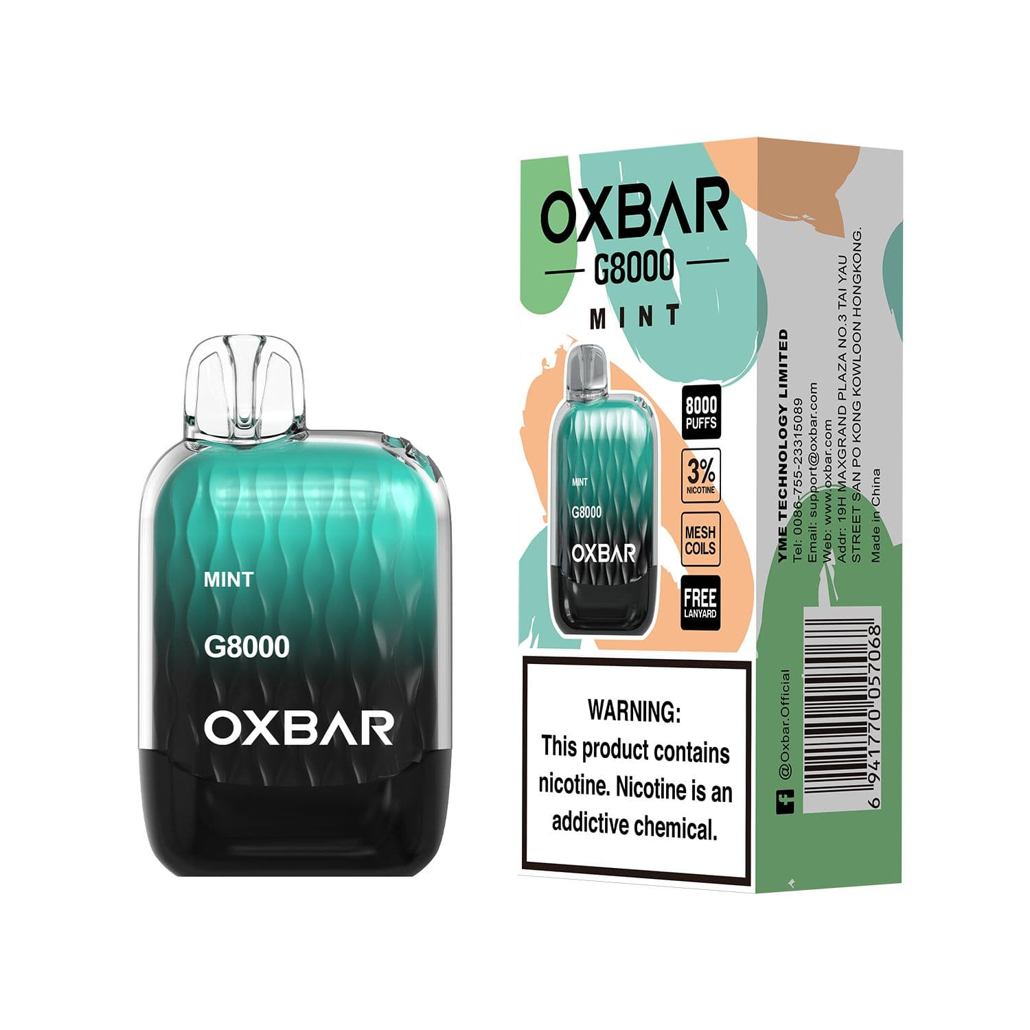 OXBAR G8000 Mint — Detail